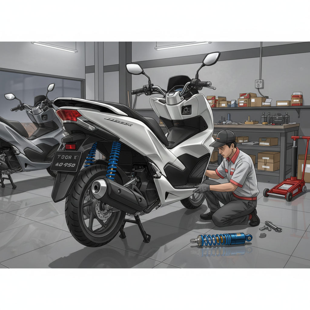 Ganti Shockbreaker Honda PCX 160: Stabilitas Meningkat, Handling Lebih Presisi