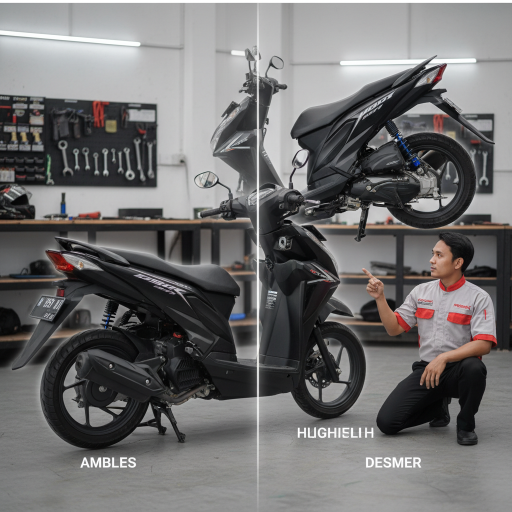 Shockbreaker Aftermarket Bikin Honda Beat Sporty Ambles atau Lebih Tinggi?