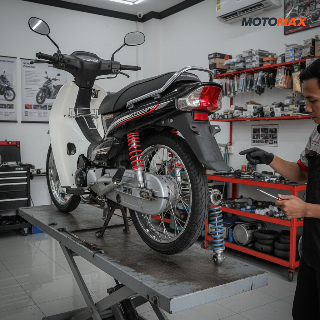 Bahaya Shockbreaker Honda Astrea Grand Tidak Sesuai Spek
