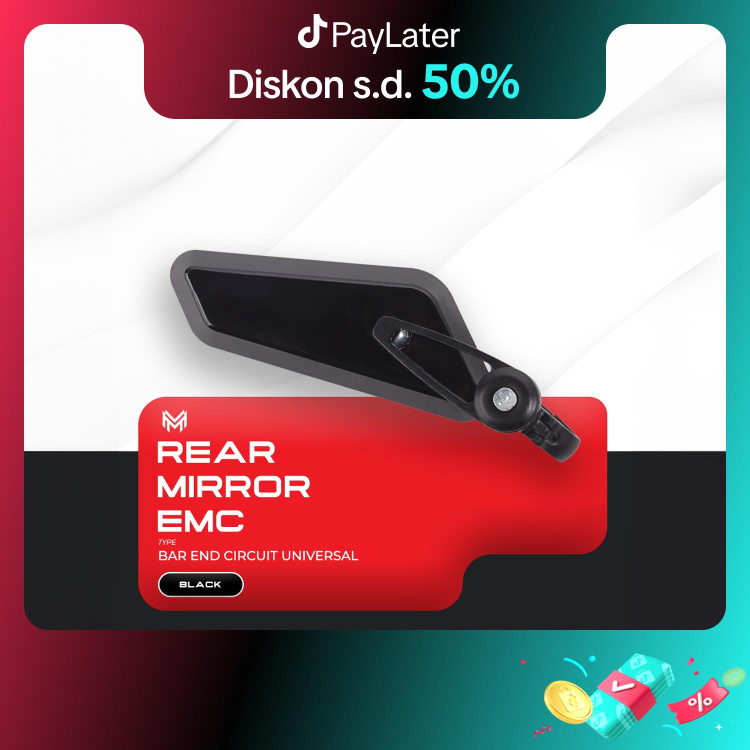 REAR MIRROR EMC TYPE BAR END CIRCUIT CNC BLACK UNIVERSAL Accessories spion  motor spion  vario spion  tempel