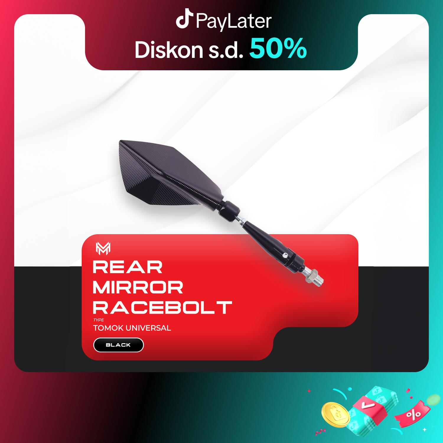 SPION TYPE TOMOK CNC PLASTIC BLACK UNIVERSAL Accessories spion  motor spion  vario spion hitam spion Motorcycle