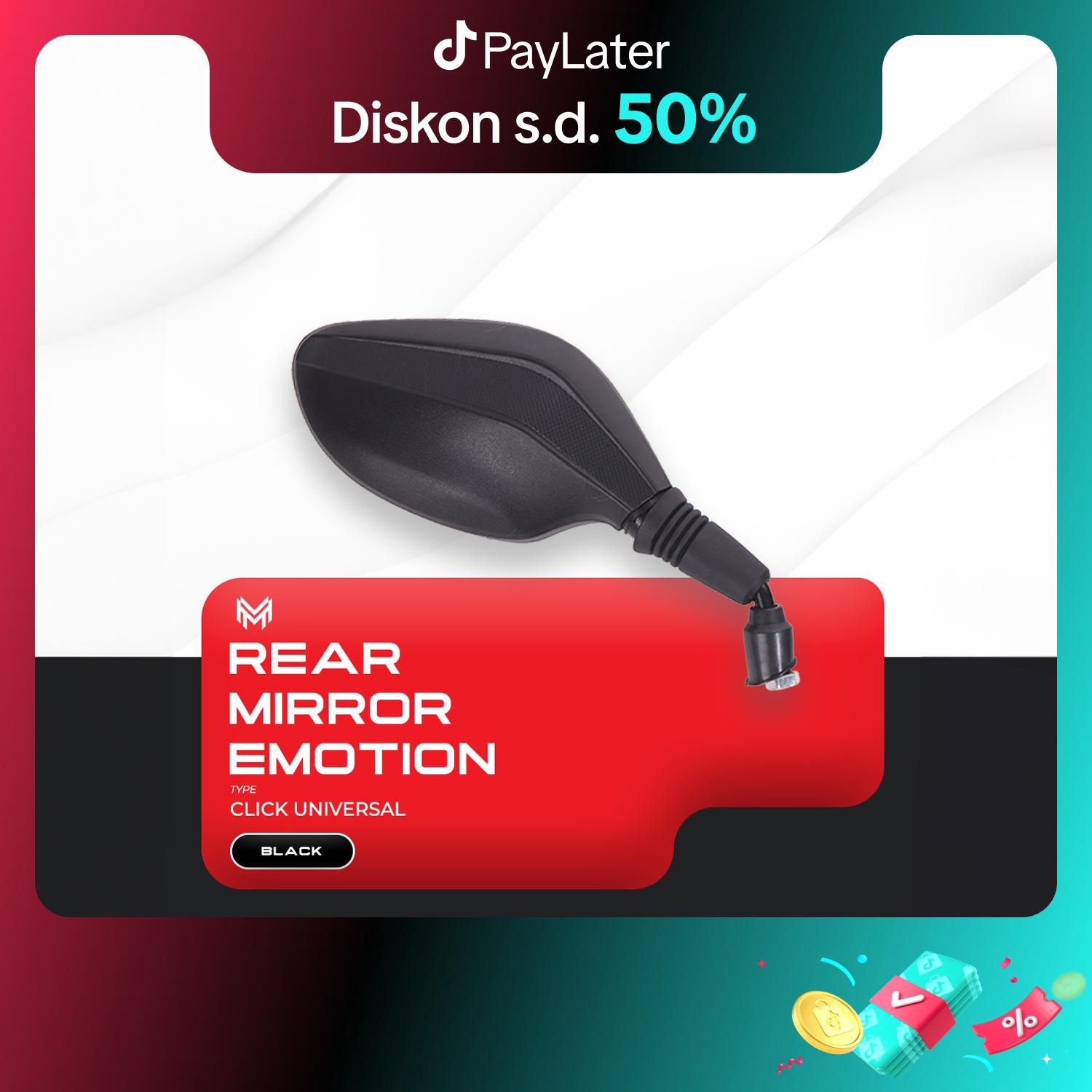 REAR MIRROR EMOTION CLICK BLACK Accessories spion  motor spion  vario spion  vario hitam spion  tempel