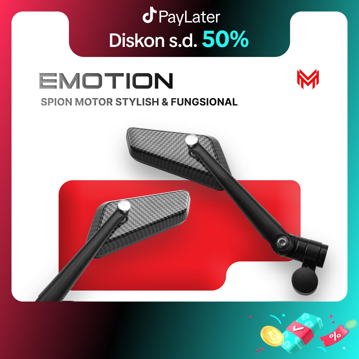SPION TYPE CIRCUIT BLACK CARBON UNIVERSAL KUALITAS PREMIUM Accessories Kendaraan spion Motor Motorcycle