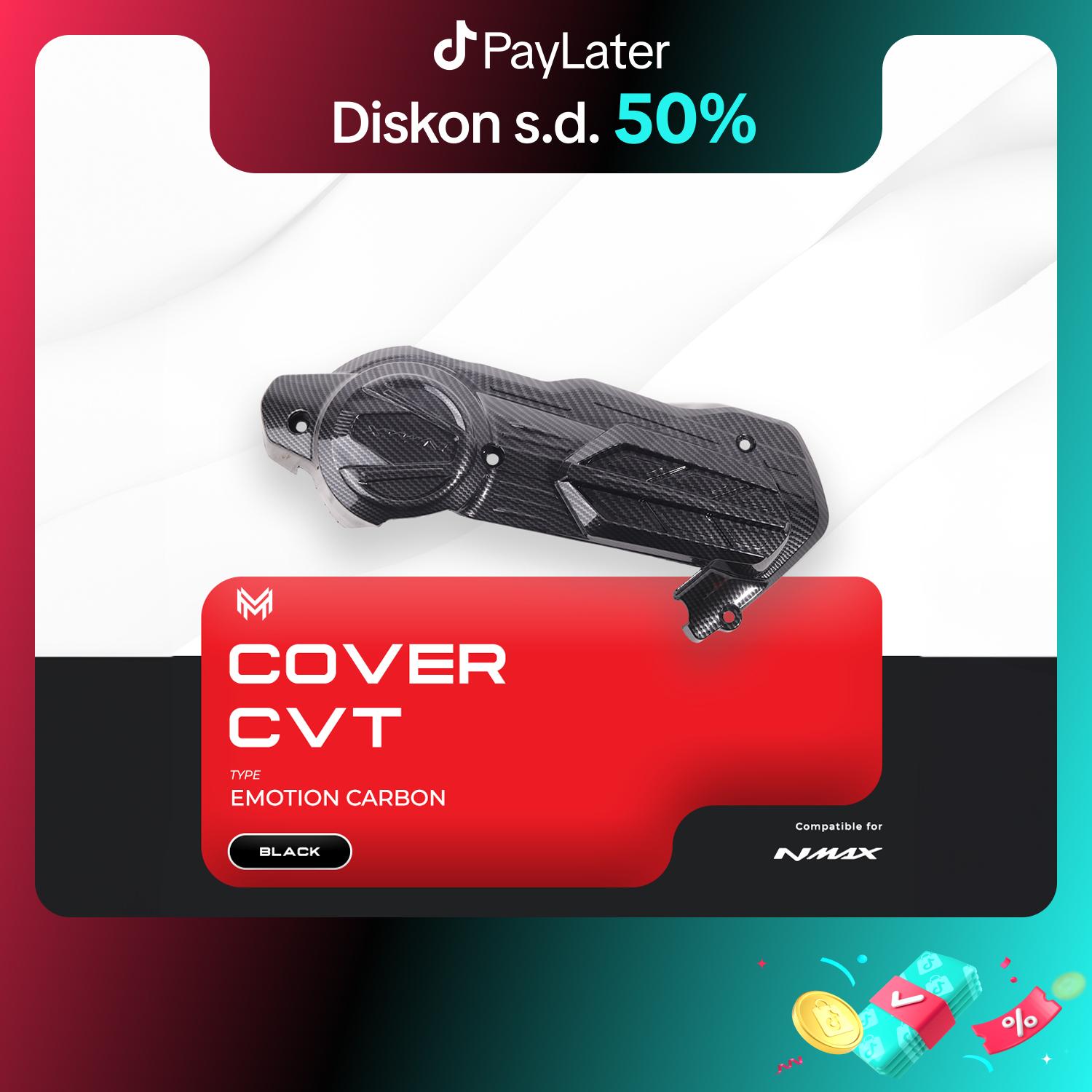 COVER CONTINOUSLY "CVT" VARIABLE TRANSMISSION CARBON EMOTION ALL NEW NMAX155 Karbon Motor Motorcycle Sporty