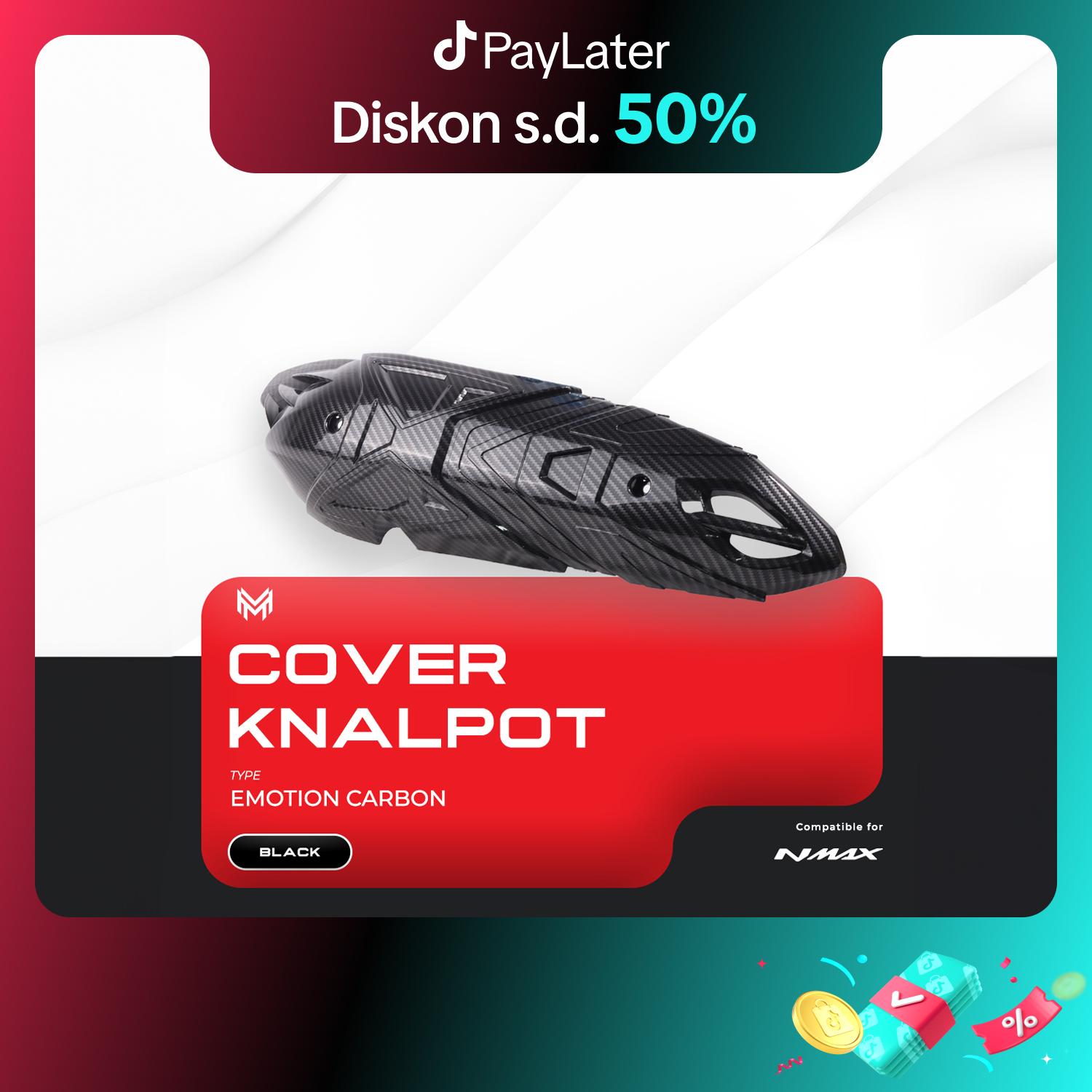COVER KNALPOT CARBON EMOTION ALL NEW NMAX155 Karbon Motor Motorcycle Racing