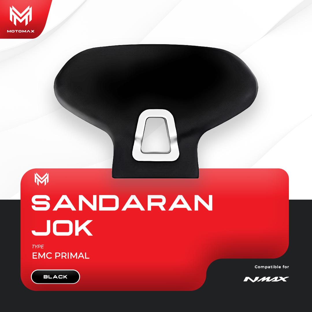 SANDARAN JOK NMAX NEW 2020 EMC TIPE PRIMAL FULL HITAM 100% ALUMUNIUM CNC