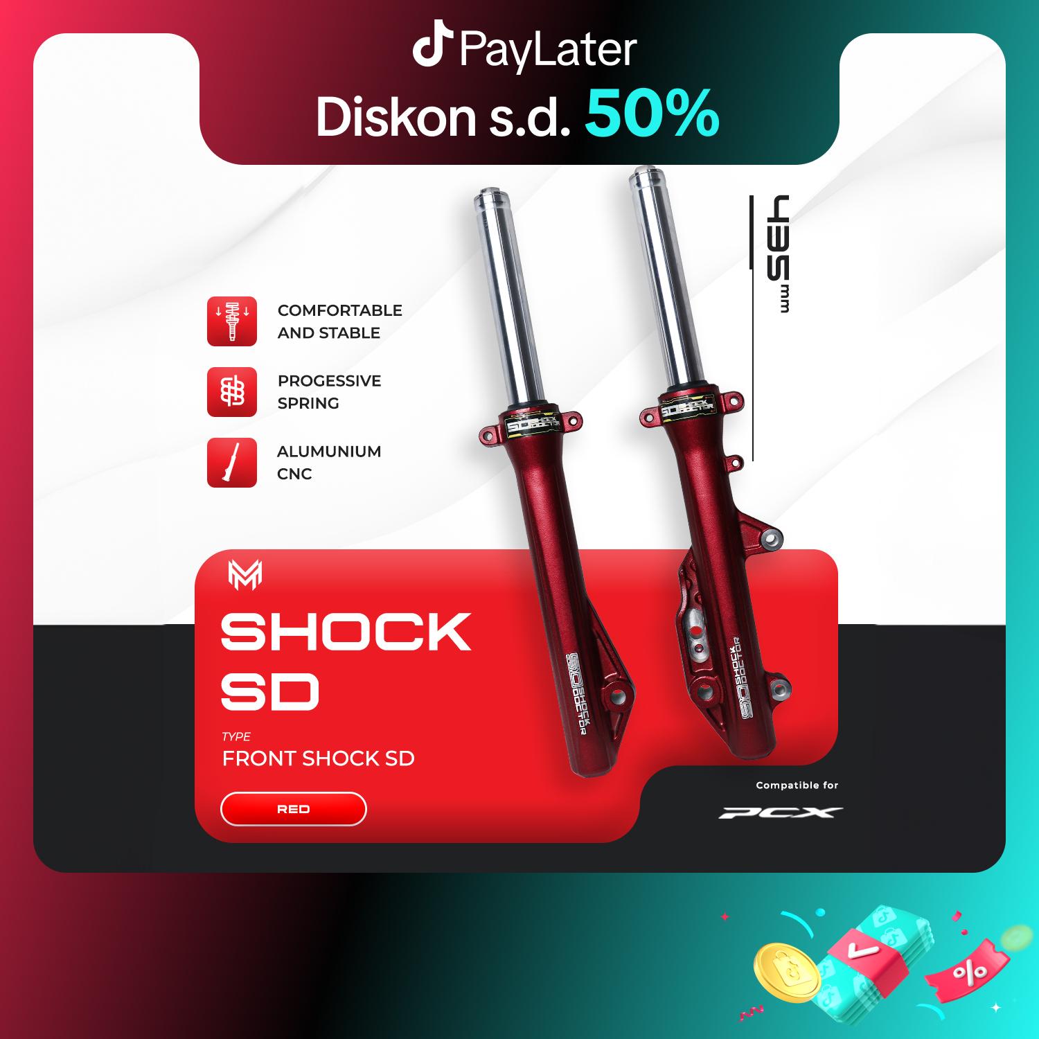 SHOCK TABUNG DEPAN Untuk Motor PCX 160  - SD DOCTOR:  Presisi, Empuk, Anti Coak Body & Cocok For Daily