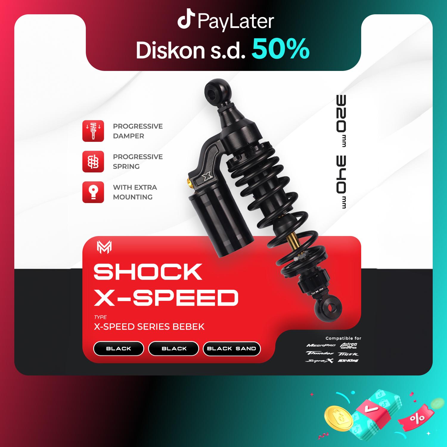 SHOCKBREAKER 320mm - 340mm plus,Type: X-Speed Series: TIGER,RX KING,MEGA PRO,THUNDER,SUPRA X 125R,KARISMA,Astrea GRAND,VERZA 150,CB150,VERZA,SHOGUN 125R